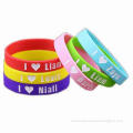 Silicone Bracelet, Customized Logo Printed Embossed or Debossed Welcome